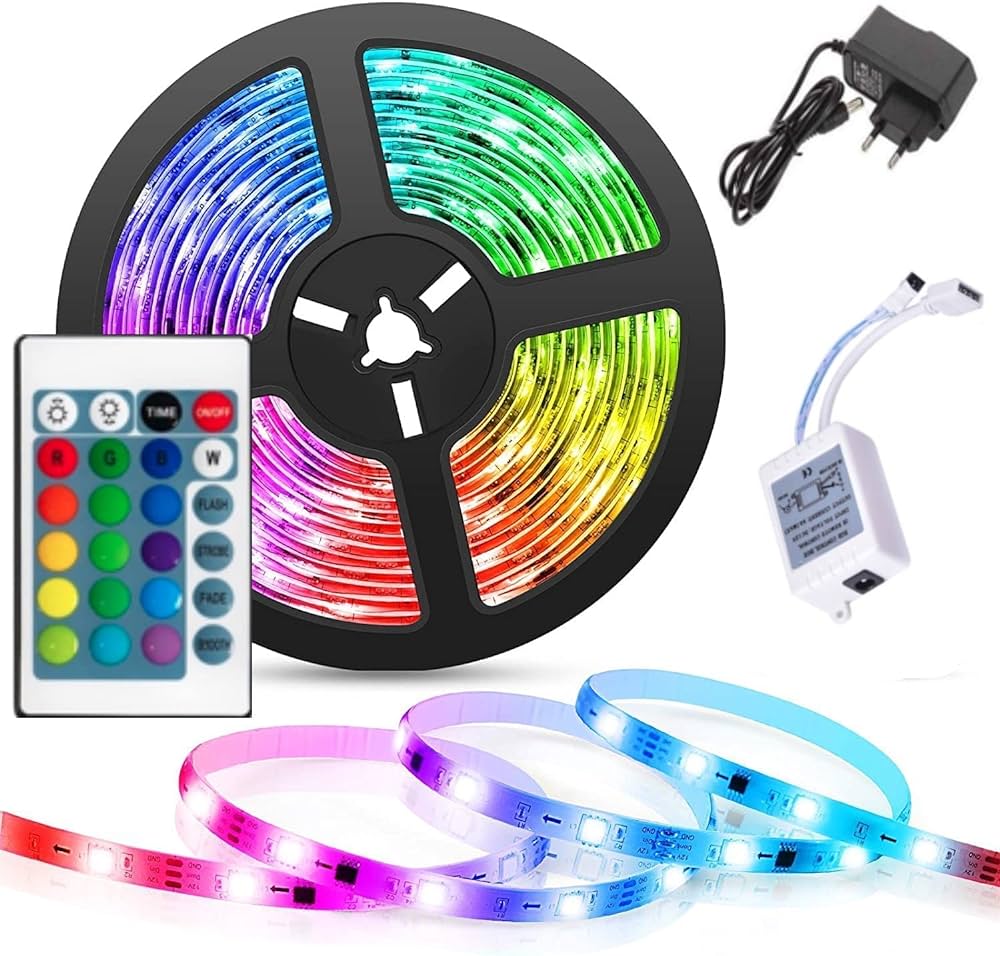 RGB LED Strip Light 5M (16.4 Feet)- Premium Quality