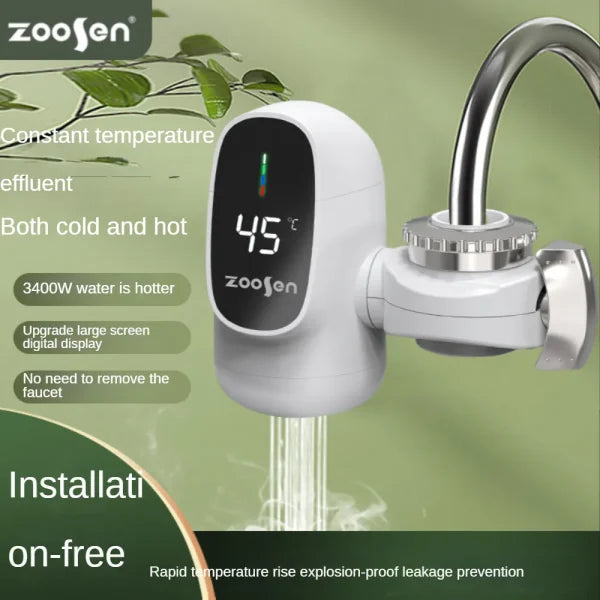 220v Easy Installation Electric Faucet Instant Heating Kitchen Basin Hot And Cold Dual-use Anti-dry Burning (leakage Protection)