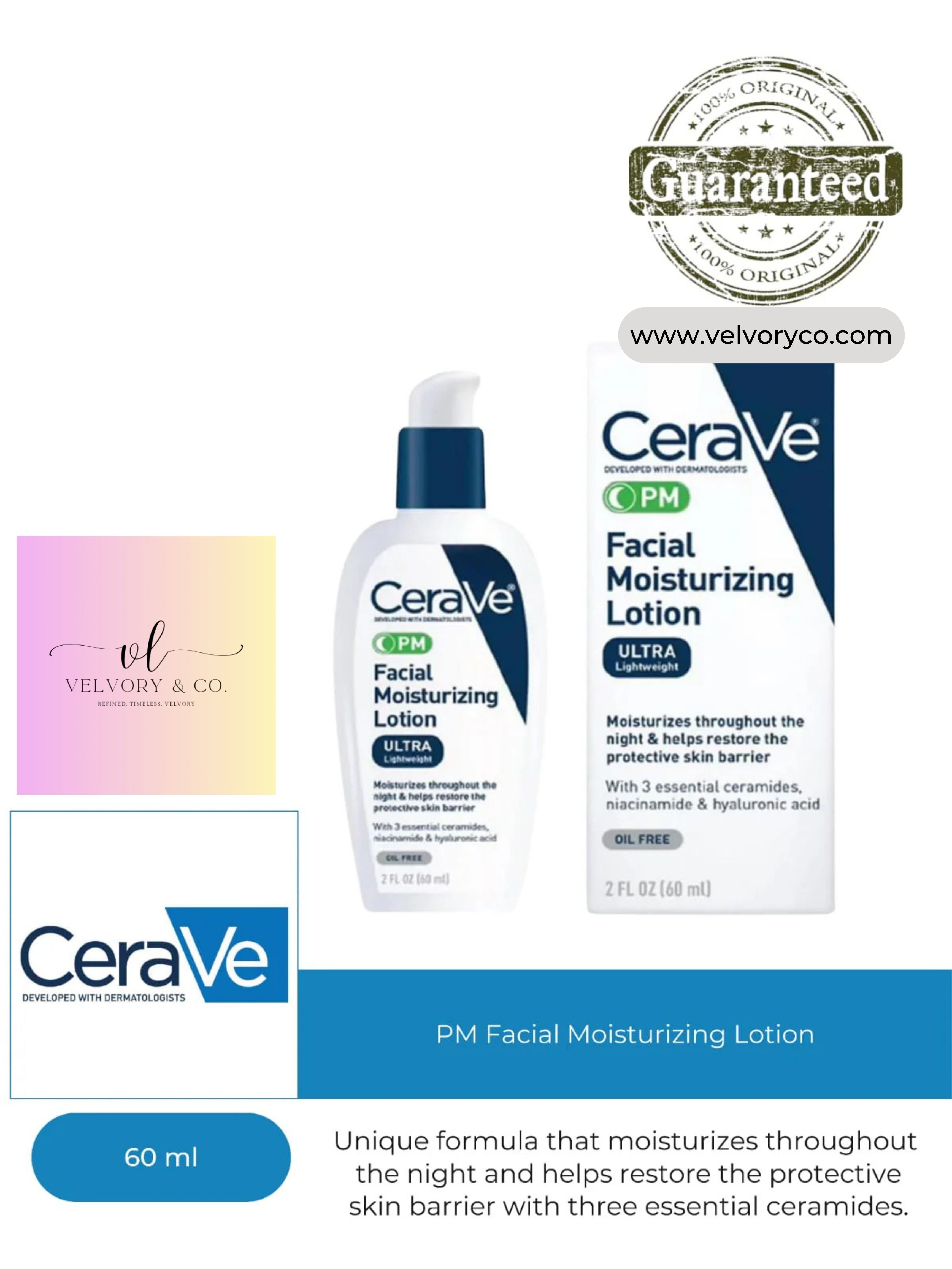 CeraVe- PM Facial Moisturizing Lotion 60ml