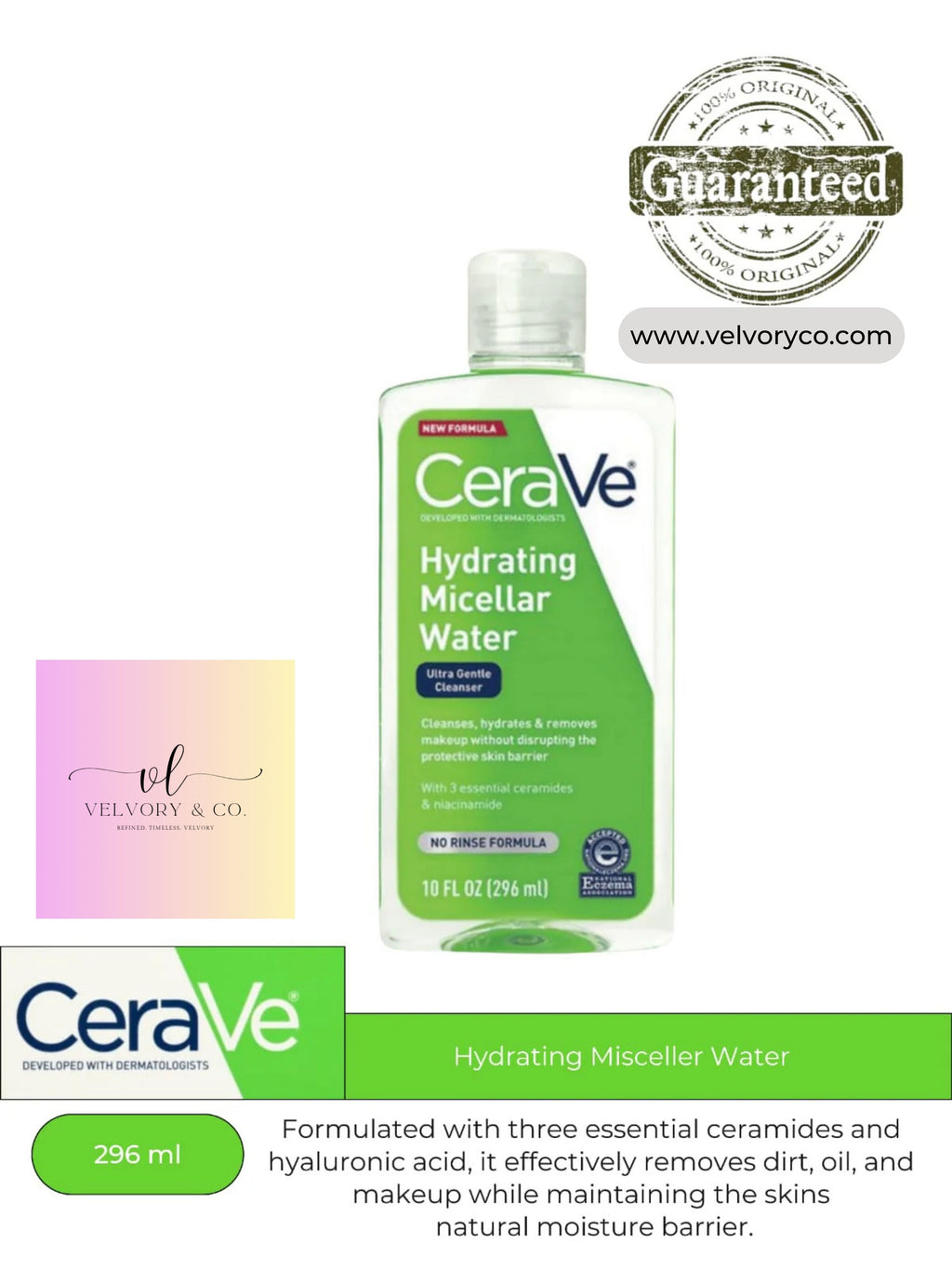 Cerave Hydrating Misceller Water 296 ml