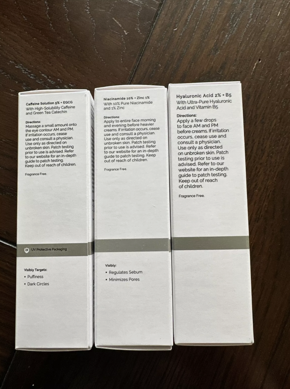 The Ordinary Face Serum Set! Caffeine Solution 5%+EGCG, Hyaluronic + Niacinamide