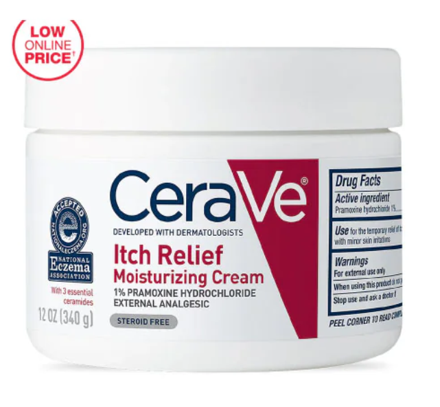 CeraVe- Itch Relief Moisturizing Cream Fragrance Free -12.0oz , 340g