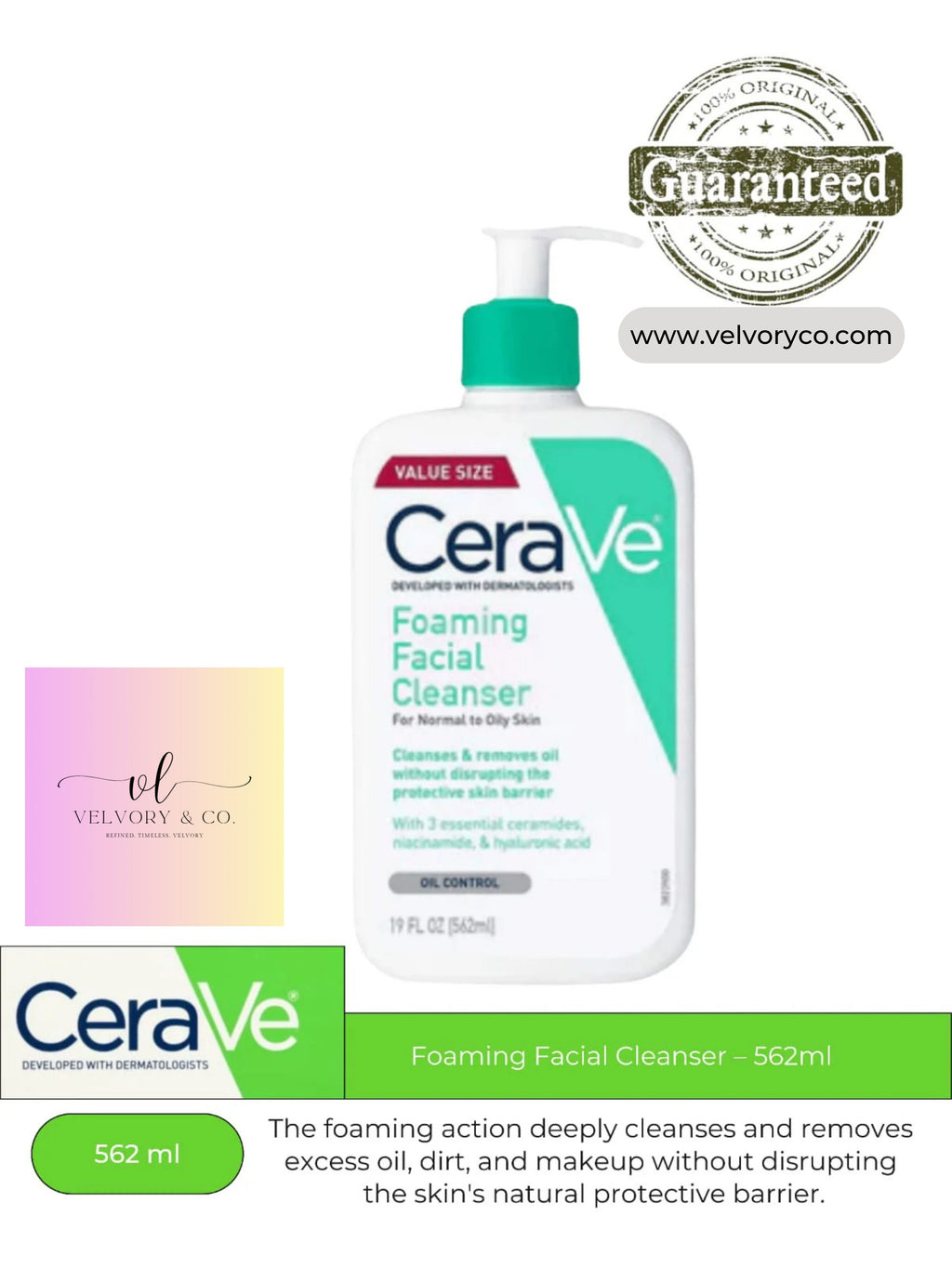 CeraVe Foaming Facial Cleanser – 562ml
