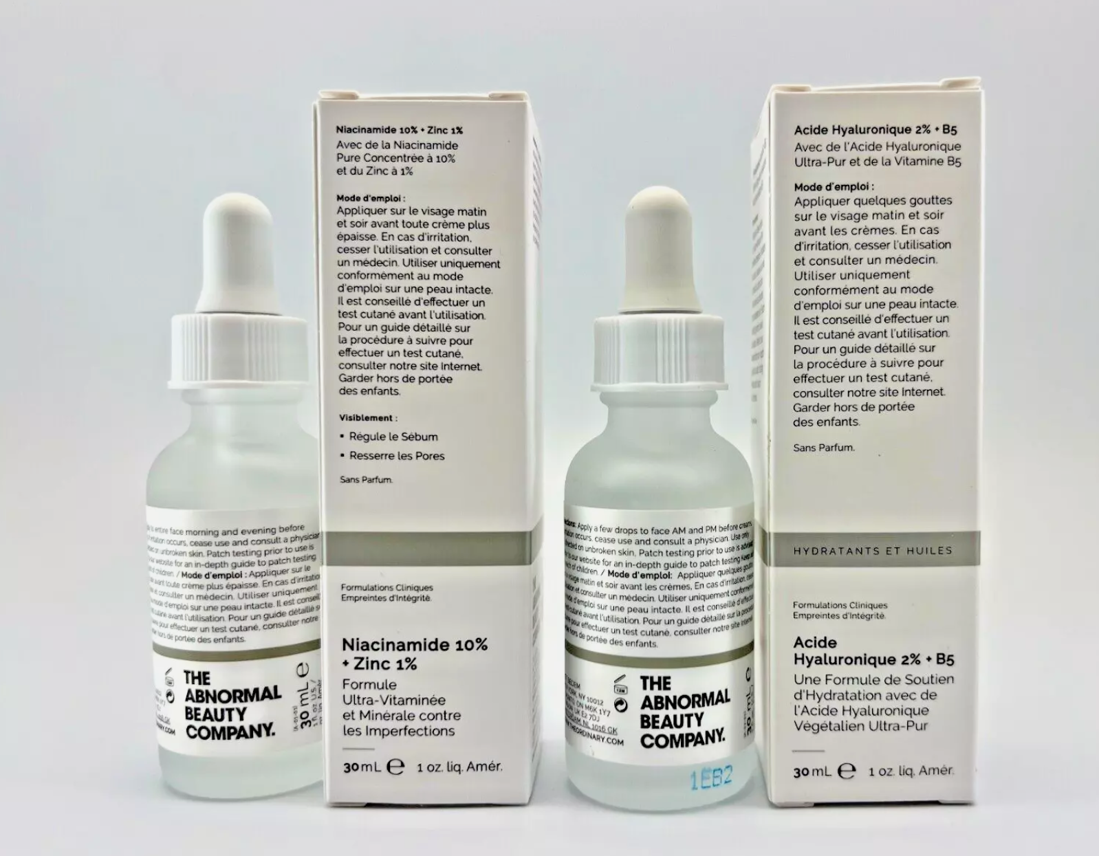The Ordinary Hyaluronic Acid 2% + B5 and Niacinamide 10%+Zinc 1% (Set Of 2 Serums)