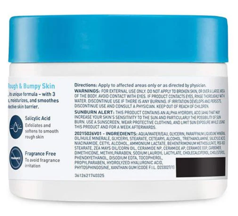 CeraVe- SA Cream for Rough & Bumpy Skin 340g