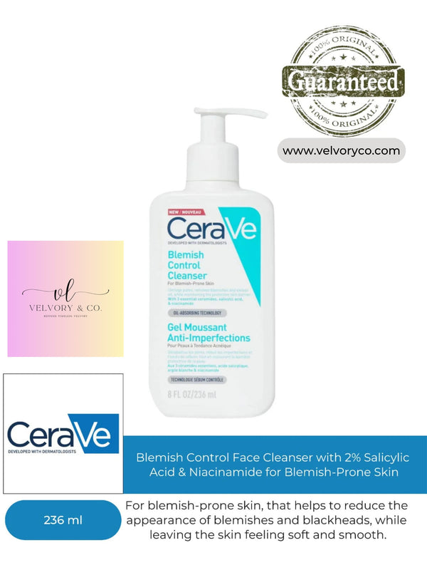 CeraVe - Blemish Control Face Cleanser with 2% Salicylic Acid & Niacinamide for Blemish-Prone Skin 236ml