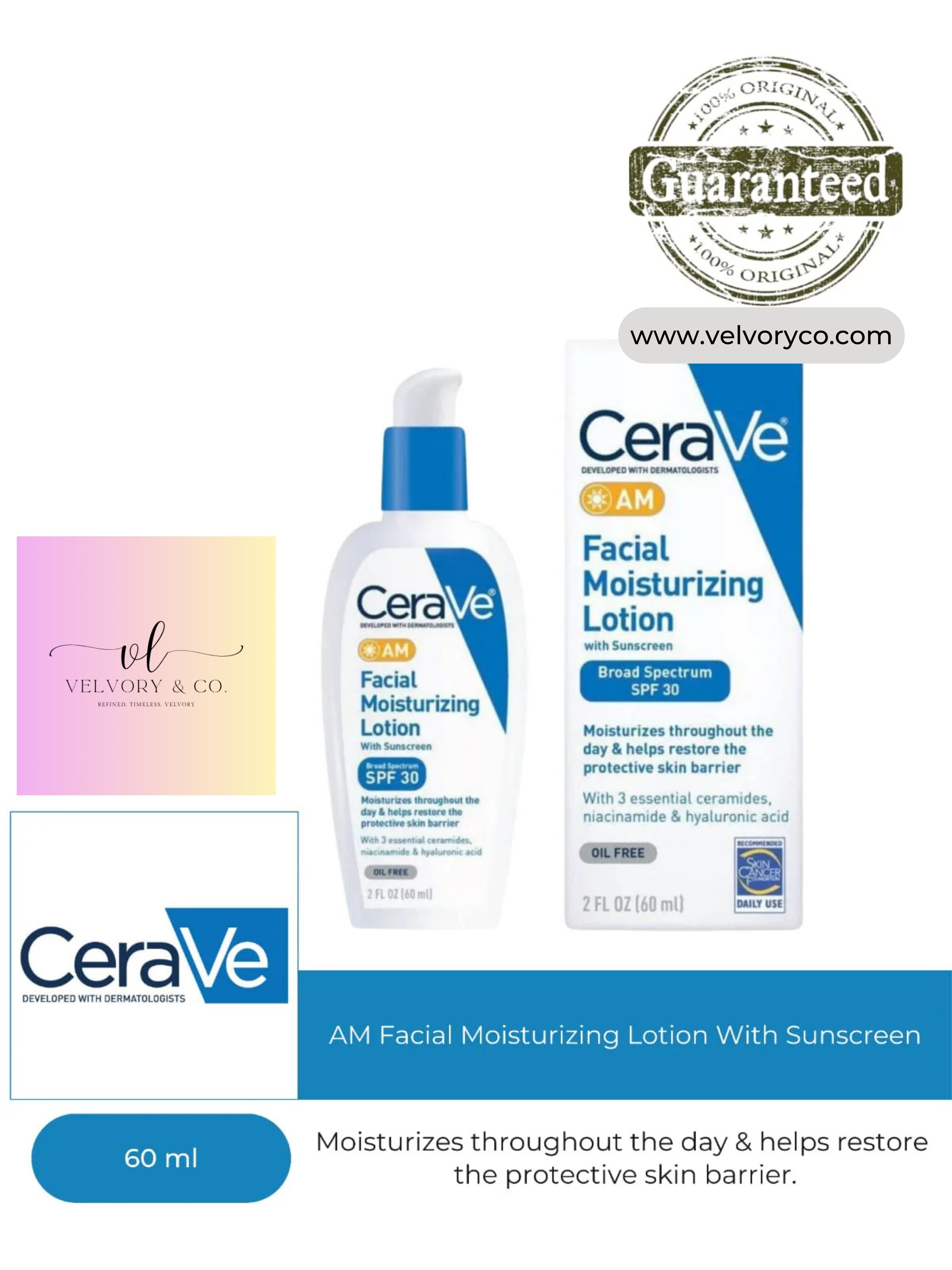 CeraVe- AM Facial Moisturizing Lotion With Sunscreen, 60ml
