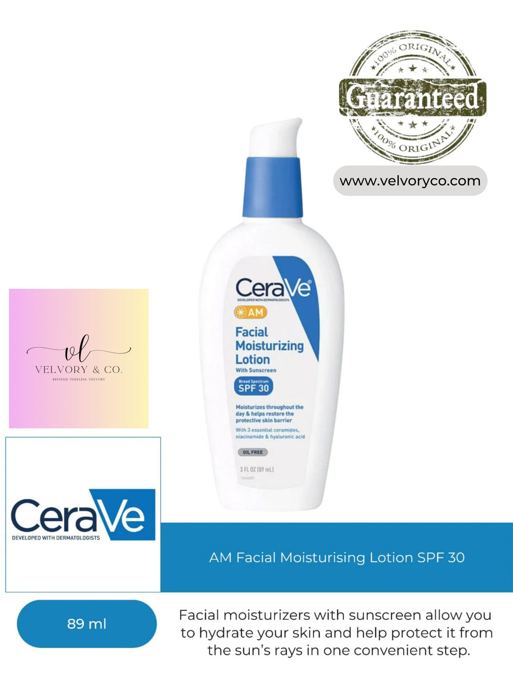CeraVe- AM Facial Moisturising Lotion SPF 30 89ml