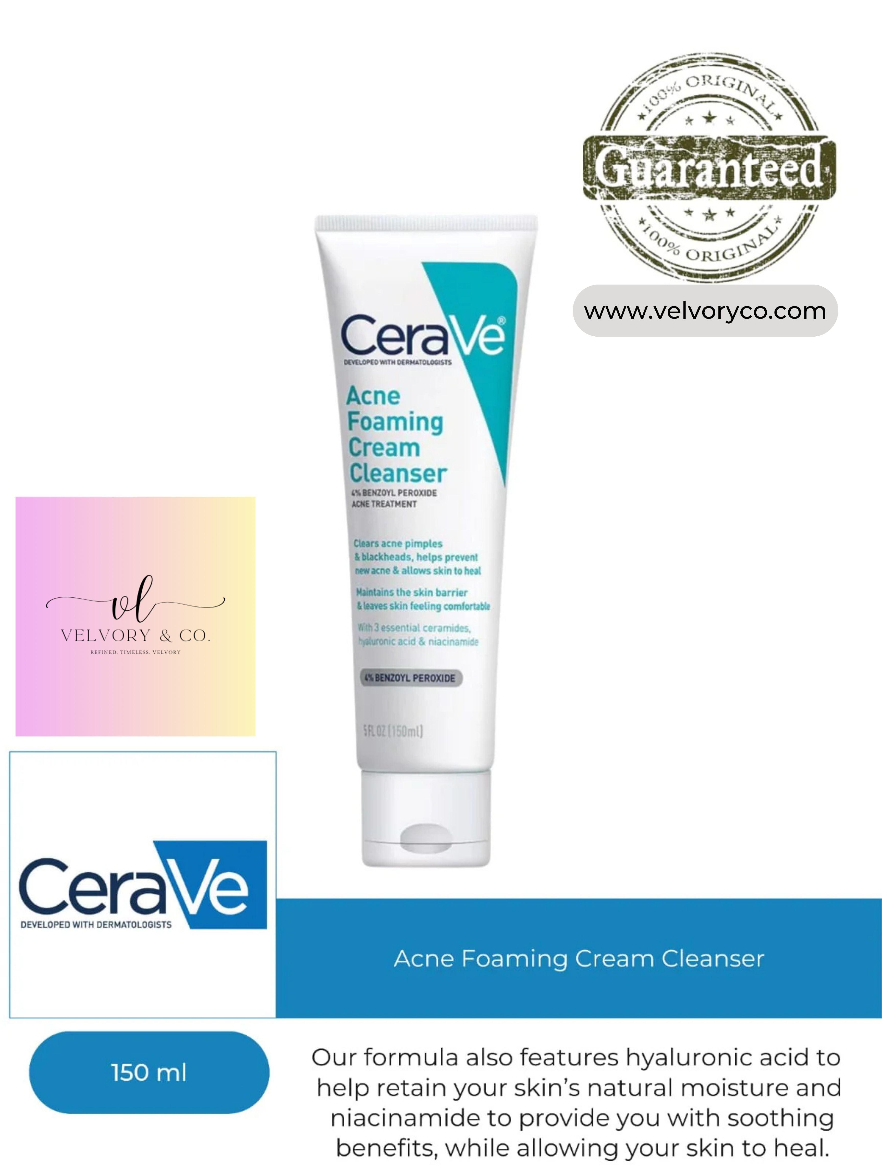 CeraVe- Acne Foaming Cream Cleanser 150ml