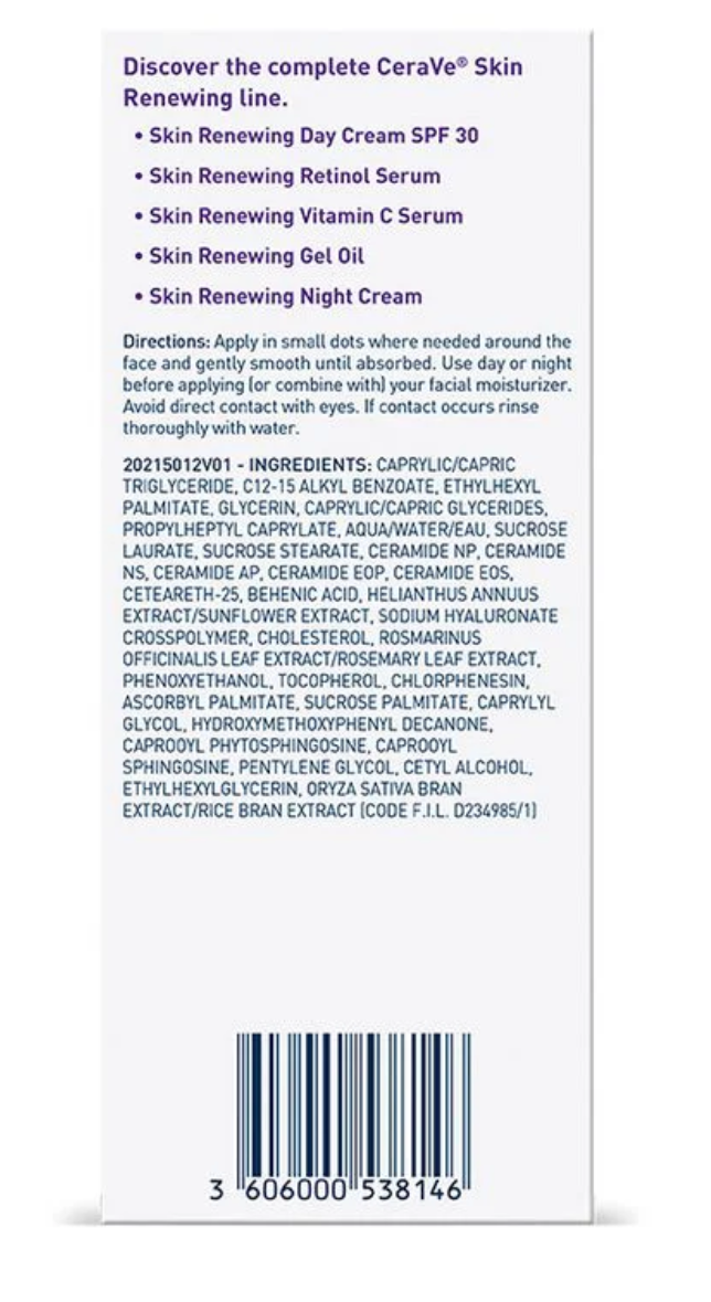 CeraVe- Skin Renewing Gel Oil 29ml