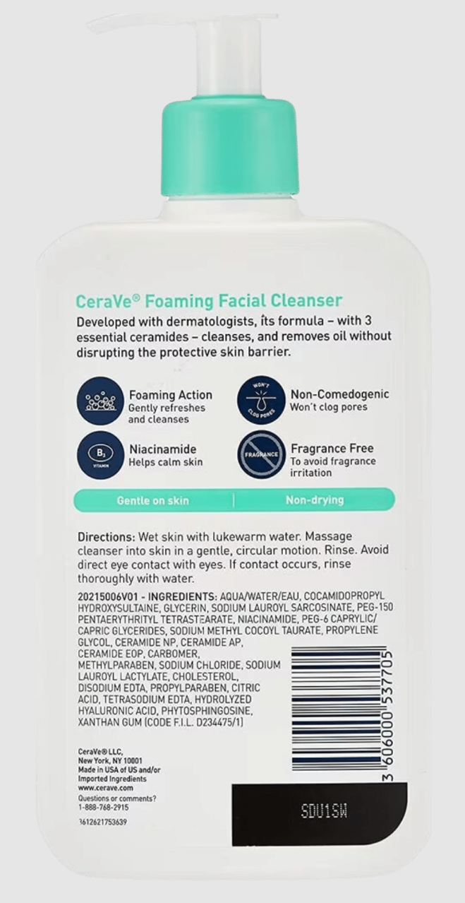 CeraVe Foaming Facial Cleanser – 562ml