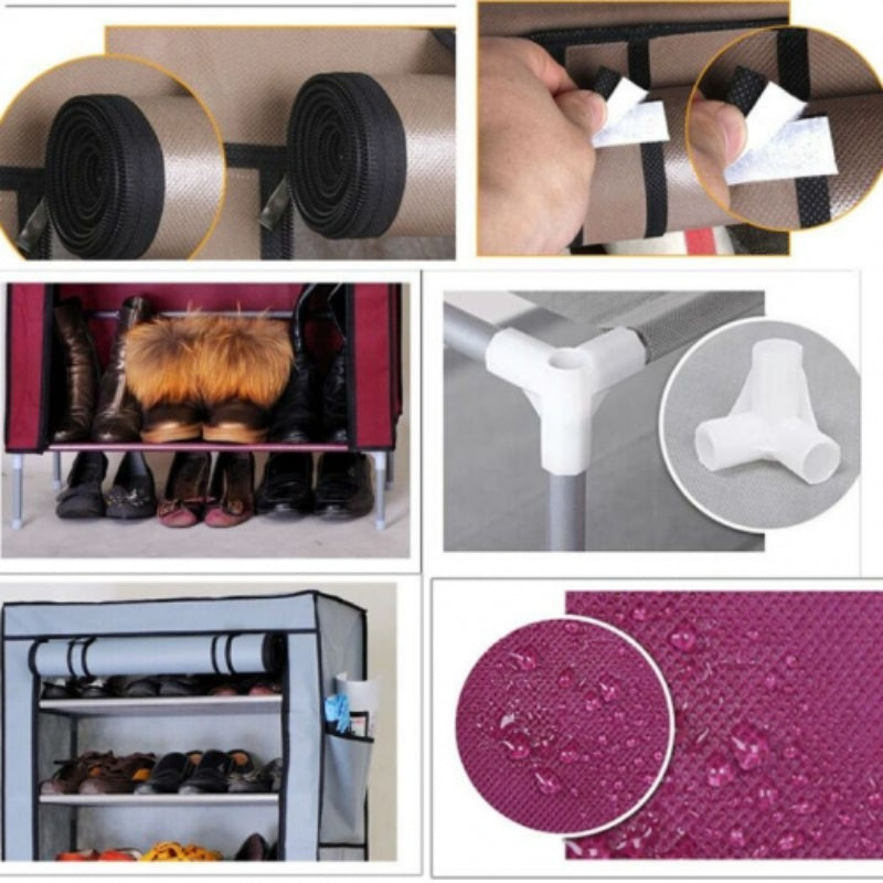 7 Shelves Wardrobe Shoe Case Portable Shoe Rack