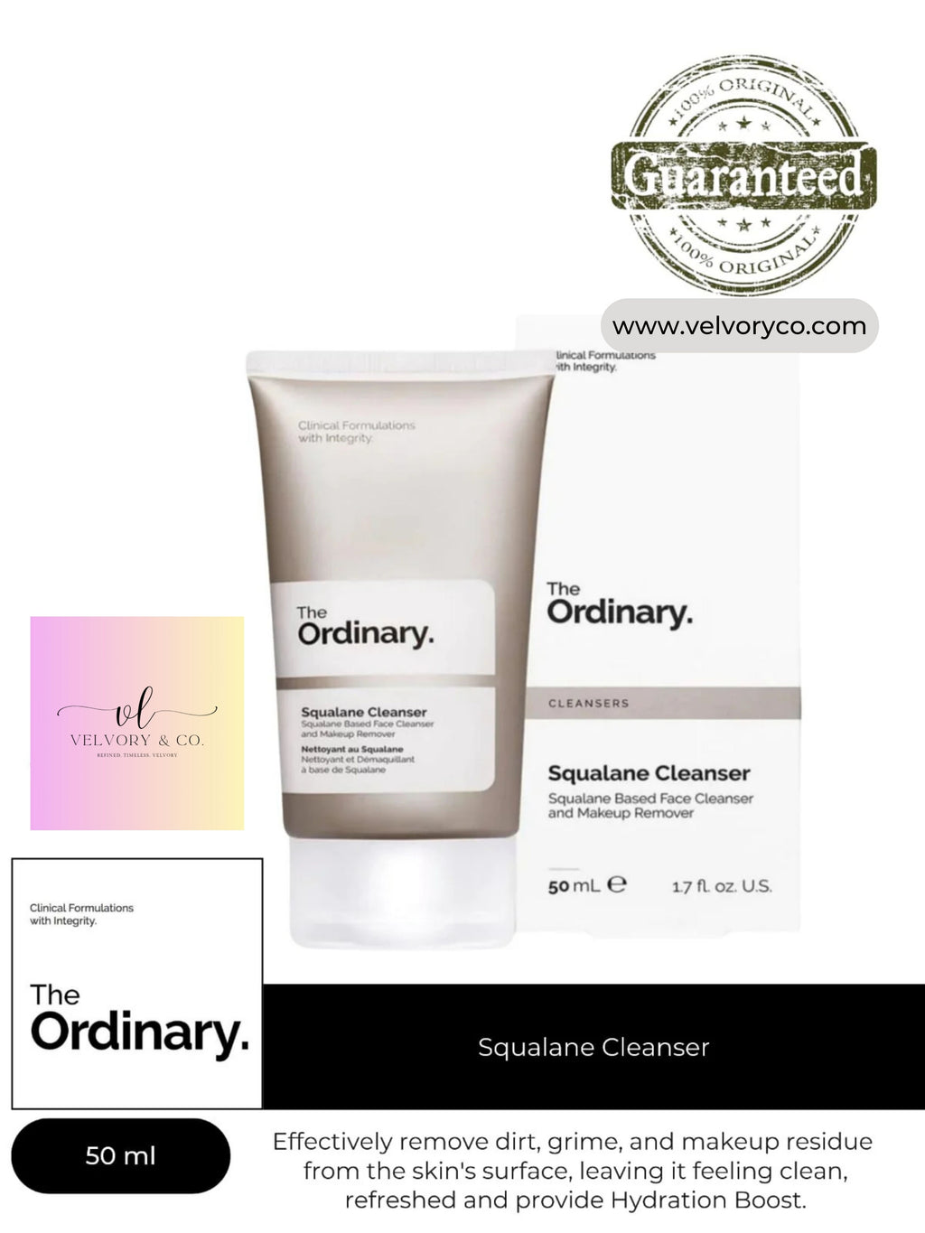 The Ordinary Squalane Cleanser – 50ml