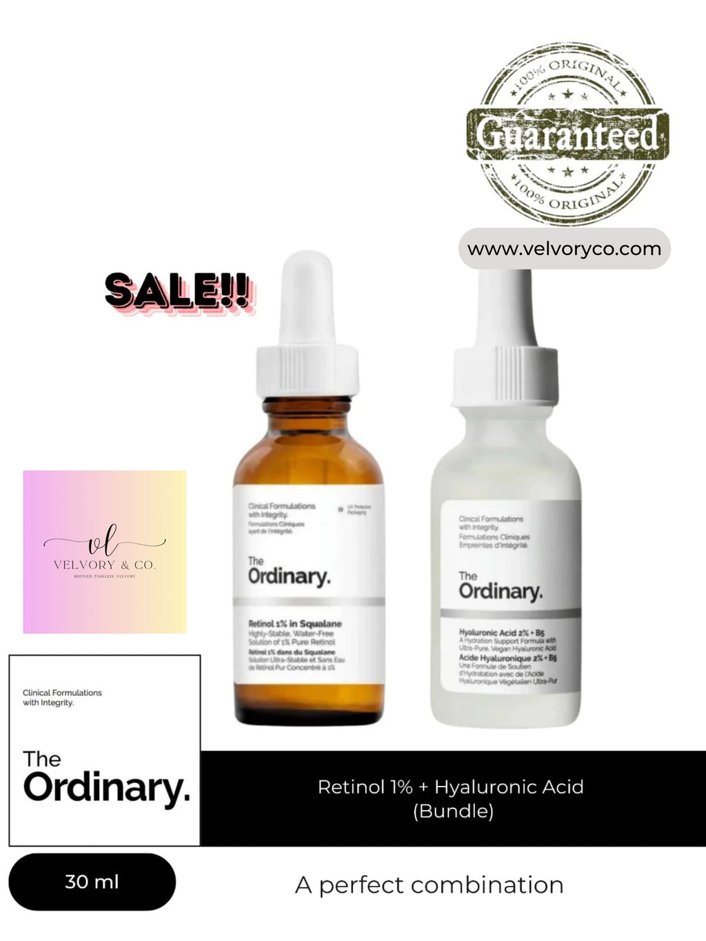 Ordinary Retinol 1% + Hyaluronic Acid (Bundle)