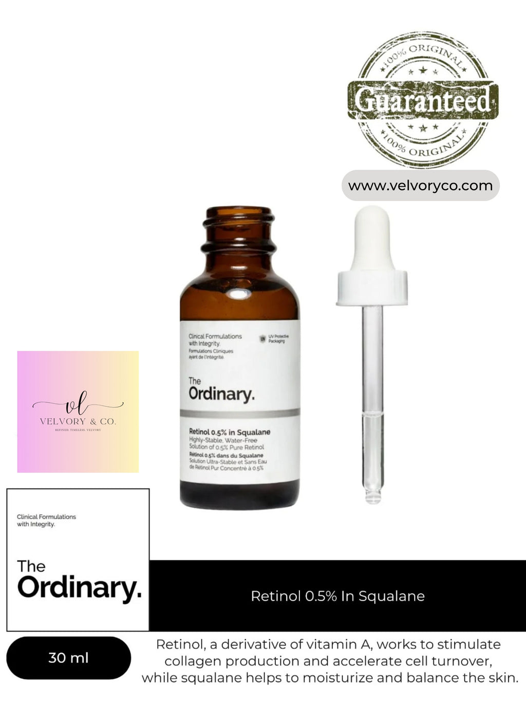 The Ordinary Retinol 0.5% In Squalane – 30ml