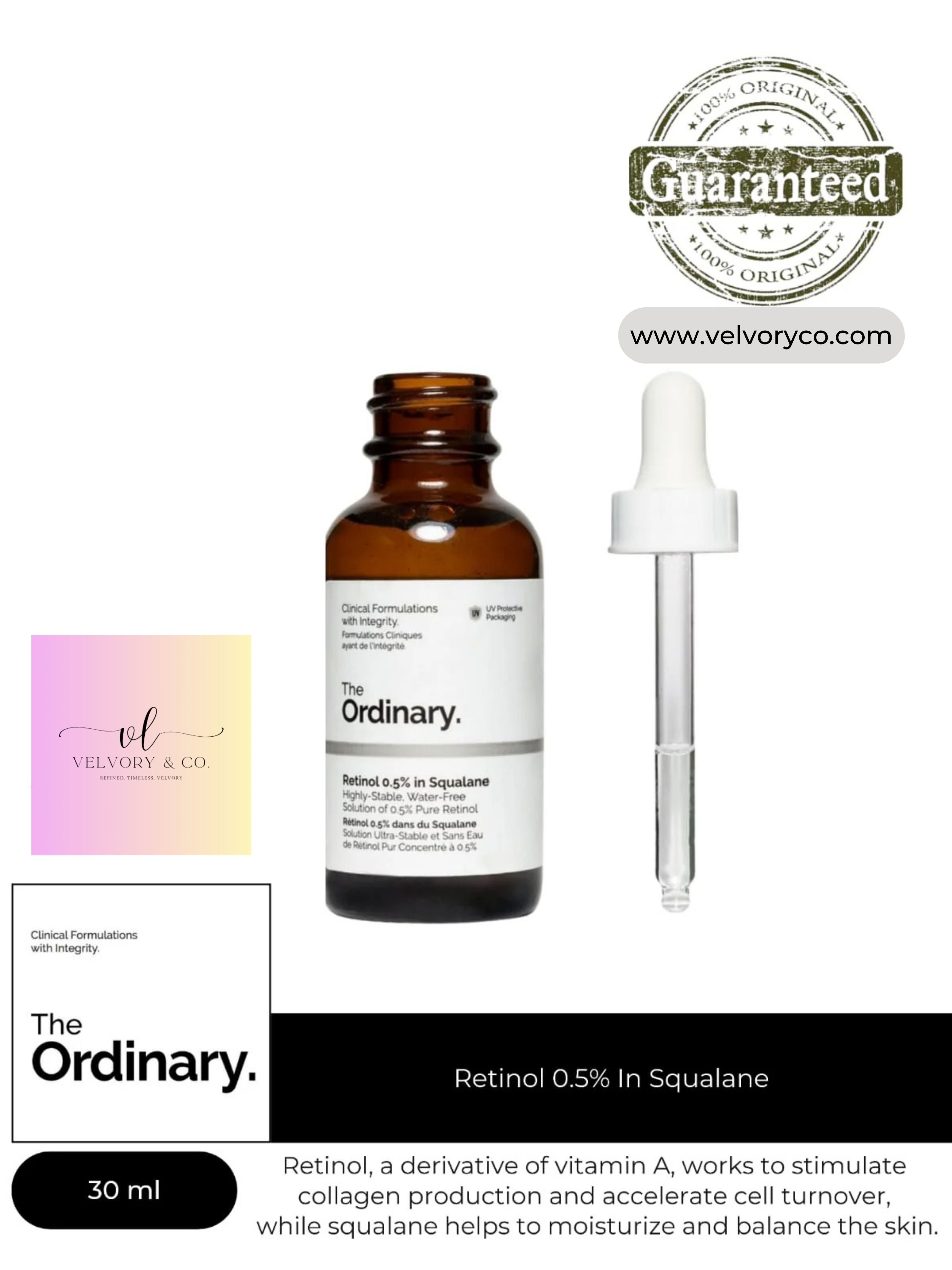 The Ordinary Retinol 0.5% In Squalane – 30ml
