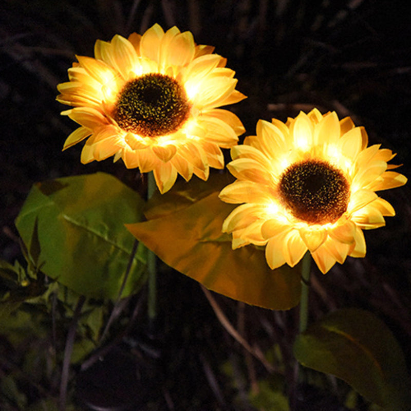 Solar Sunflower Waterproof Decorative Lights For Outdoor Garden And Lawn (Pack Of 2)