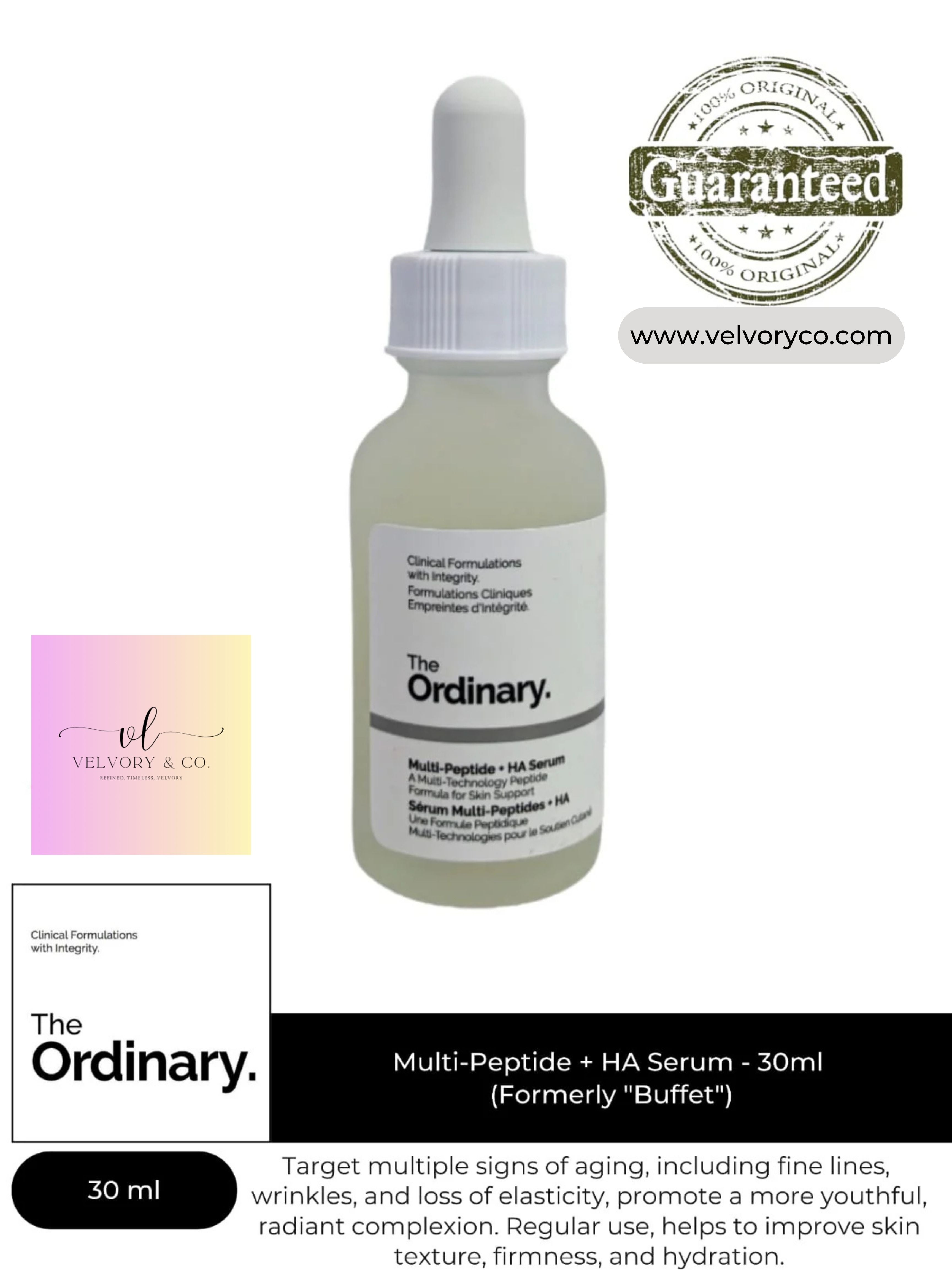 The Ordinary Multi-Peptide + HA Serum - 30ml (Formerly "Buffet")