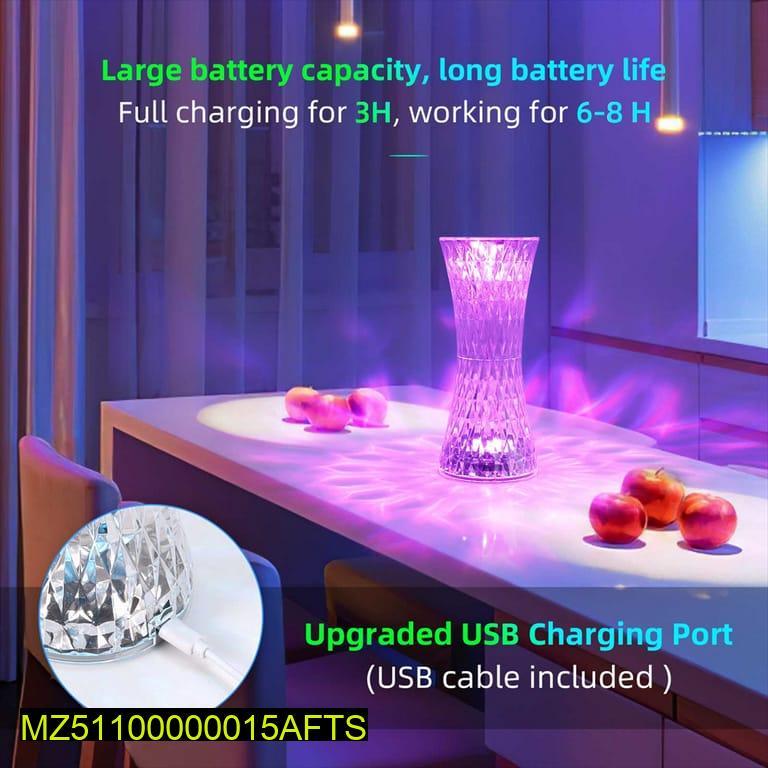 3D Crystal Touch Control Rechargeable Diamond Table Lamp