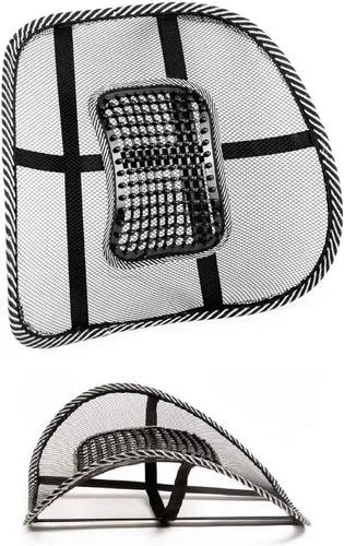 Back Rest With Lumbar Support Mesh Cushion Pad For Car Seat, Home, Office Chair