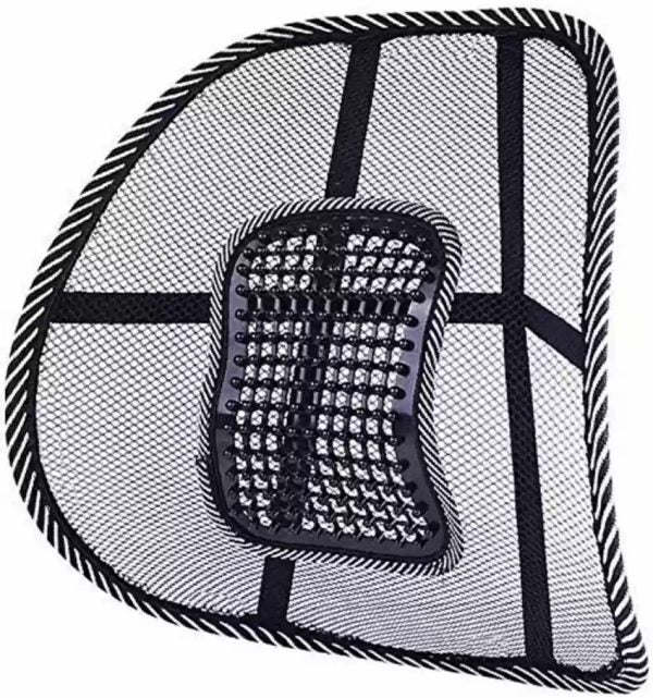 Back Rest With Lumbar Support Mesh Cushion Pad For Car Seat, Home, Office Chair