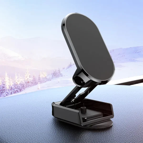 Folding Mobile Holder for Car - Magnetic Suction 360 Degree Rotating