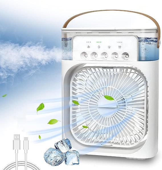 Portable Air Conditioner Humidifier Strong Wind Mini Air Cooling Fan Multifunction Usb  | Protable Fan | Portable Air Cooler (random Color)