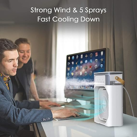 Portable Air Conditioner Humidifier Strong Wind Mini Air Cooling Fan Multifunction Usb  | Protable Fan | Portable Air Cooler (random Color)