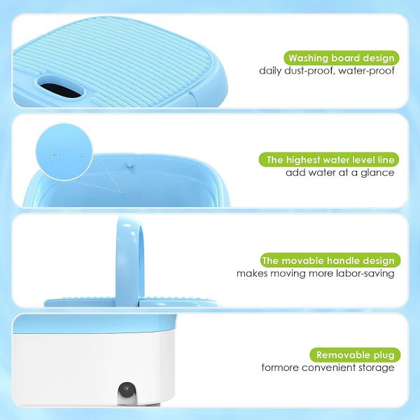 Mini Folding Semi-Automatic Washing Machine For Clothes With Dryer Bucket