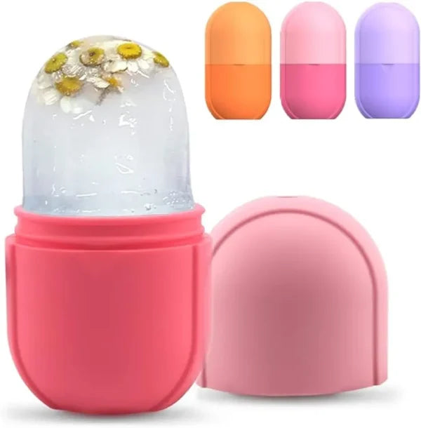 Silicone Cube Face Facial Ice Roller | Massage Face Roller | Frozen Facial Reusable Ice Face Roller Skincare Tool
