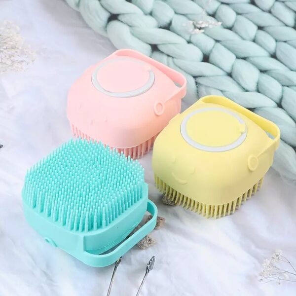 Soft Silicone Baby Showers Cleaning Bath Brushes (Set of 2 Brushes)