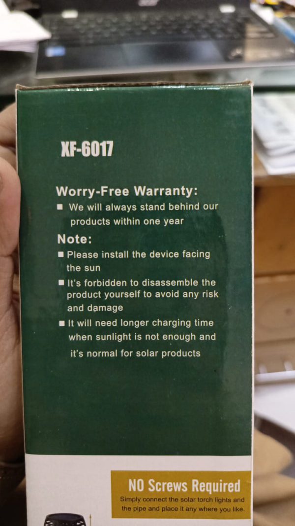 Solar Light With Flickering Flames For Outdoor (Solar - Automatic)